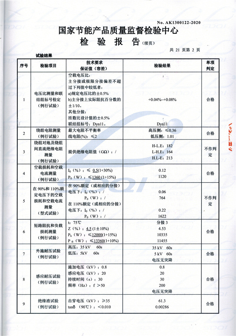 高低压试验报告-S11-1250娄底娄底娄底油浸式变压器-2.jpg